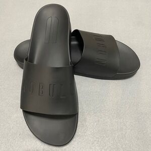 NOBULL Slides Black Mens 15 Womens 16.5 Athletic Recovery Sandals Logo